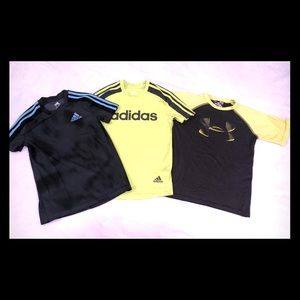 Adidas and Under Armour boys t-shirts. Set of 3